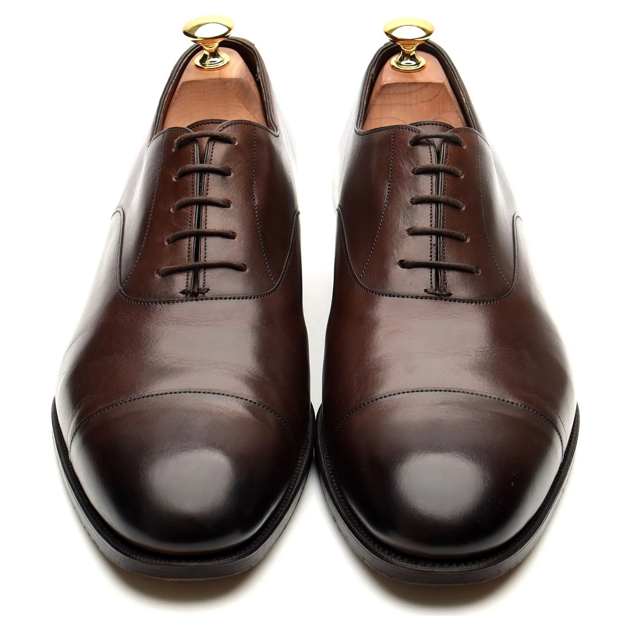 'Oxford' Dark Brown Leather Oxford UK 9.5 F