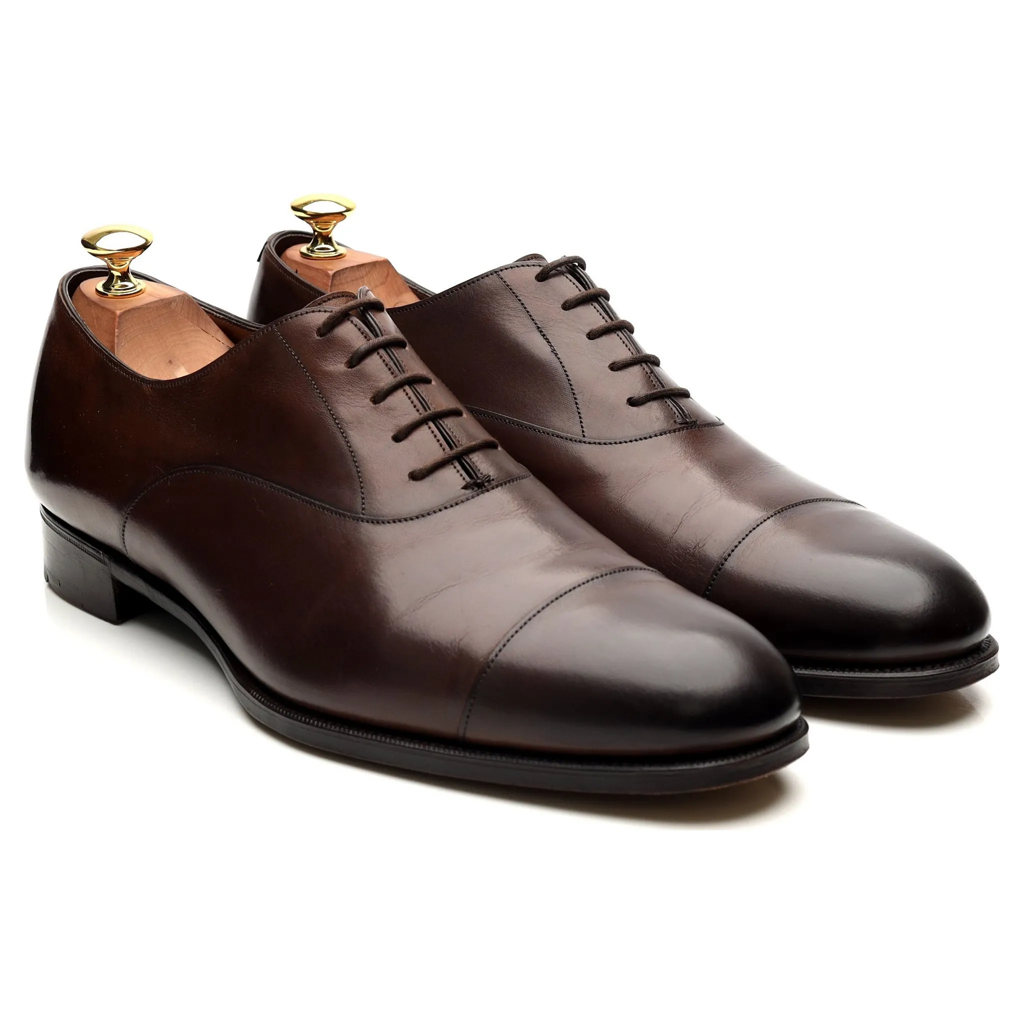 'Oxford' Dark Brown Leather Oxford UK 9.5 F