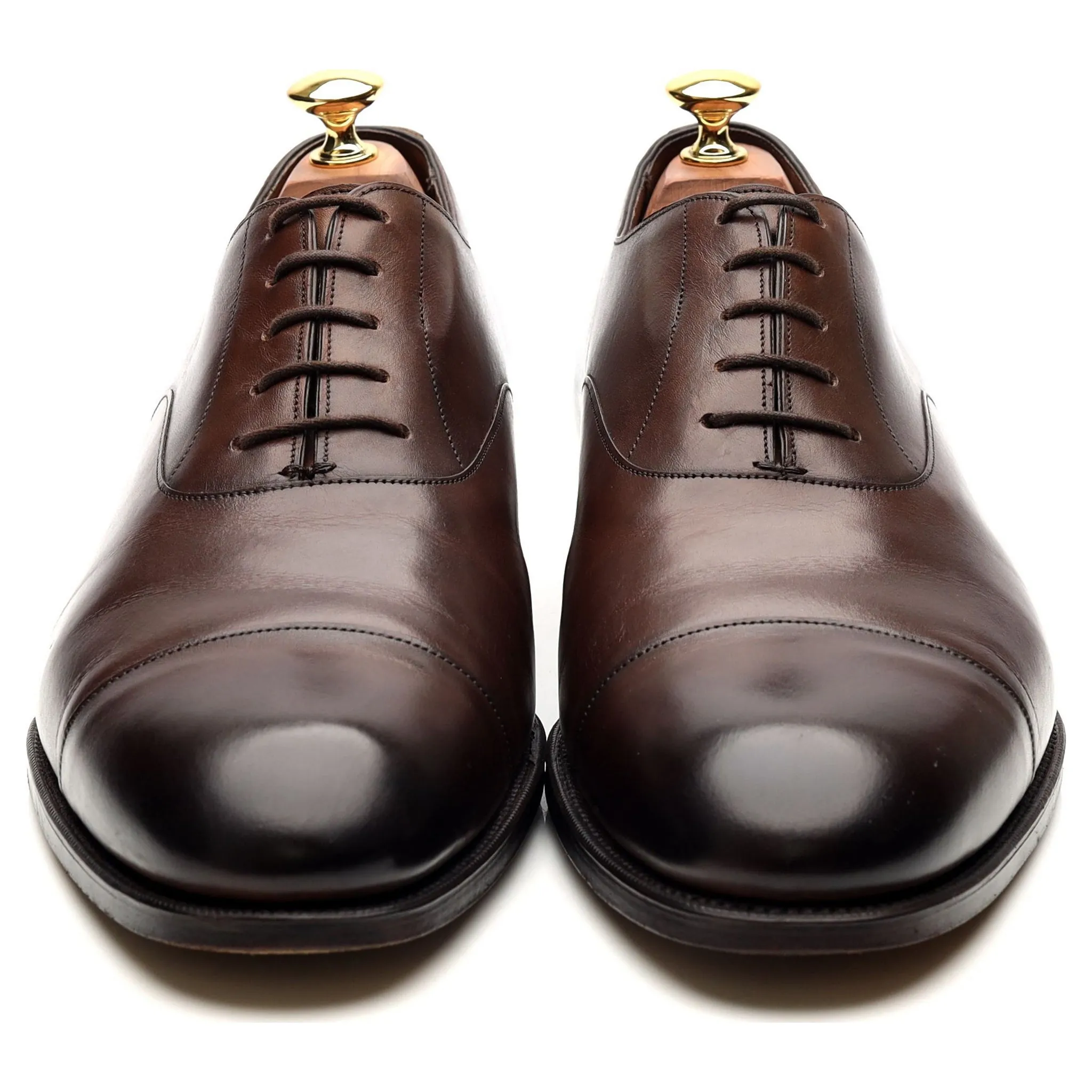 'Oxford' Dark Brown Leather Oxford UK 9.5 F