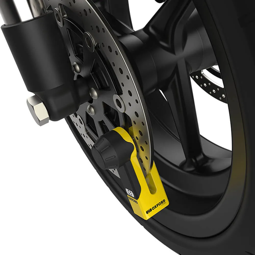 Oxford Titan 10mm Pin Disc Lock Yellow