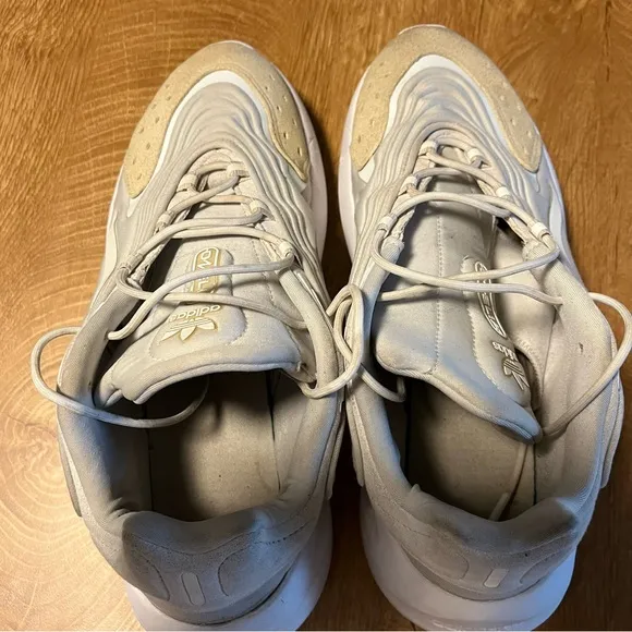 Ozelia Adidas Gray and Tan Sneakers size 10