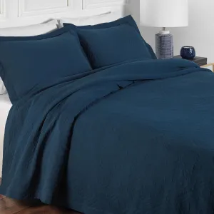 Padstow Woven Bedspread - Denim