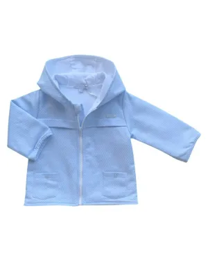 Pale Blue Pique Lightweight Jacket