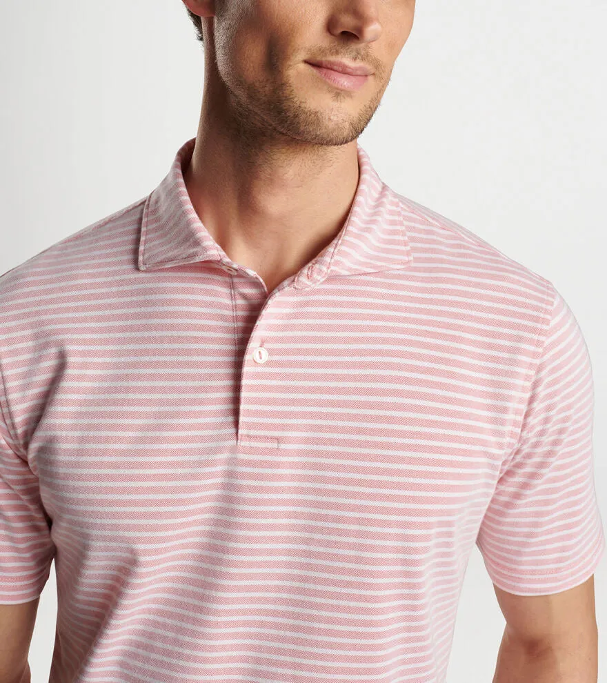 Peter Millar Albatross Cotton Pique Polo - Scarlet Lily