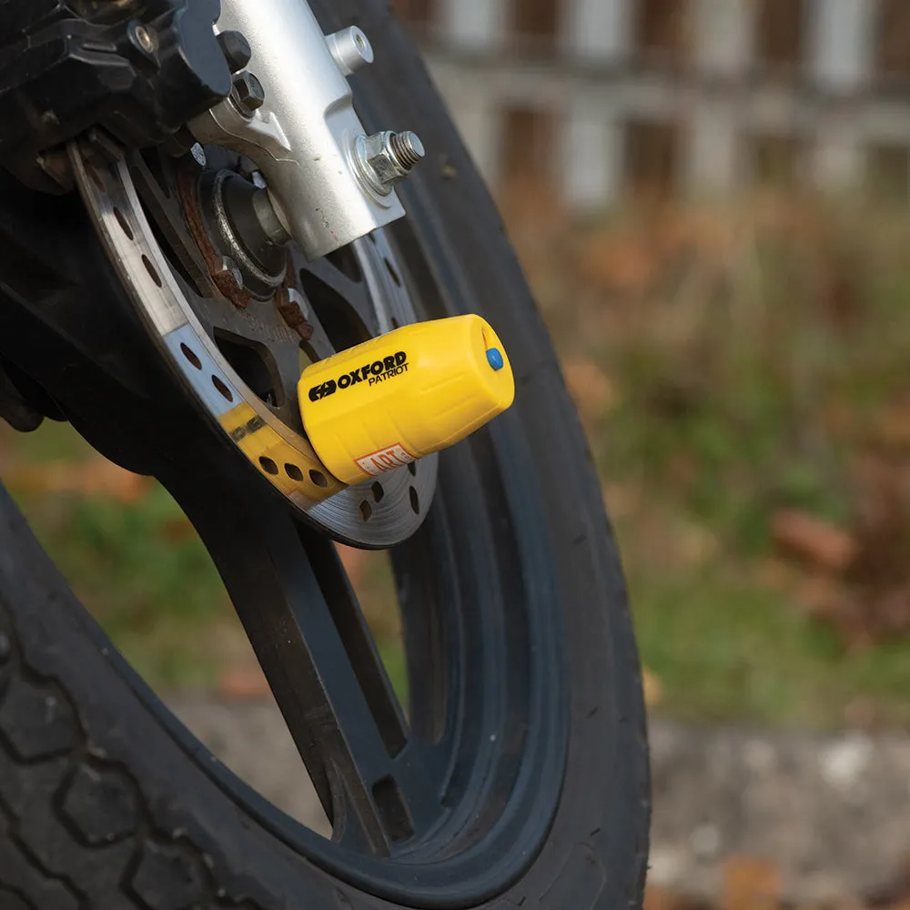 Pin Disc Motorcycle Disc Lock Oxford Patriot, 14mm, Yellow