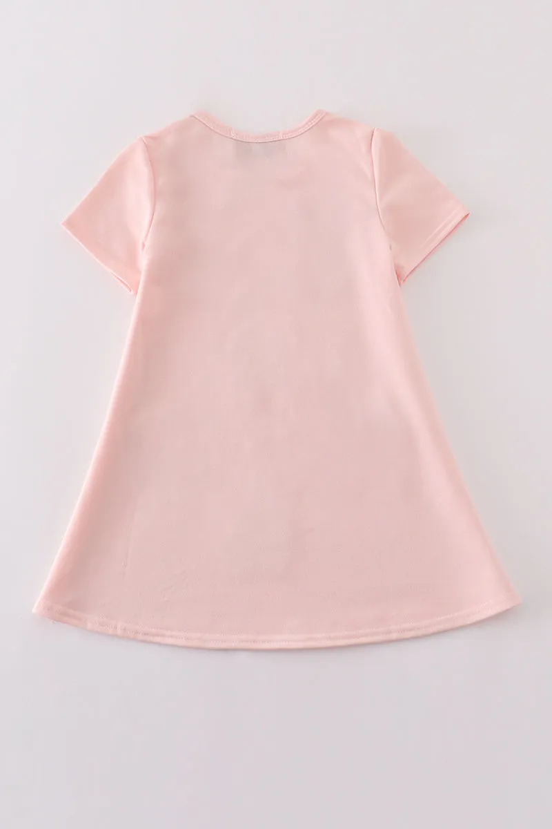 Pink Slipper Sequin Mom&me Dress