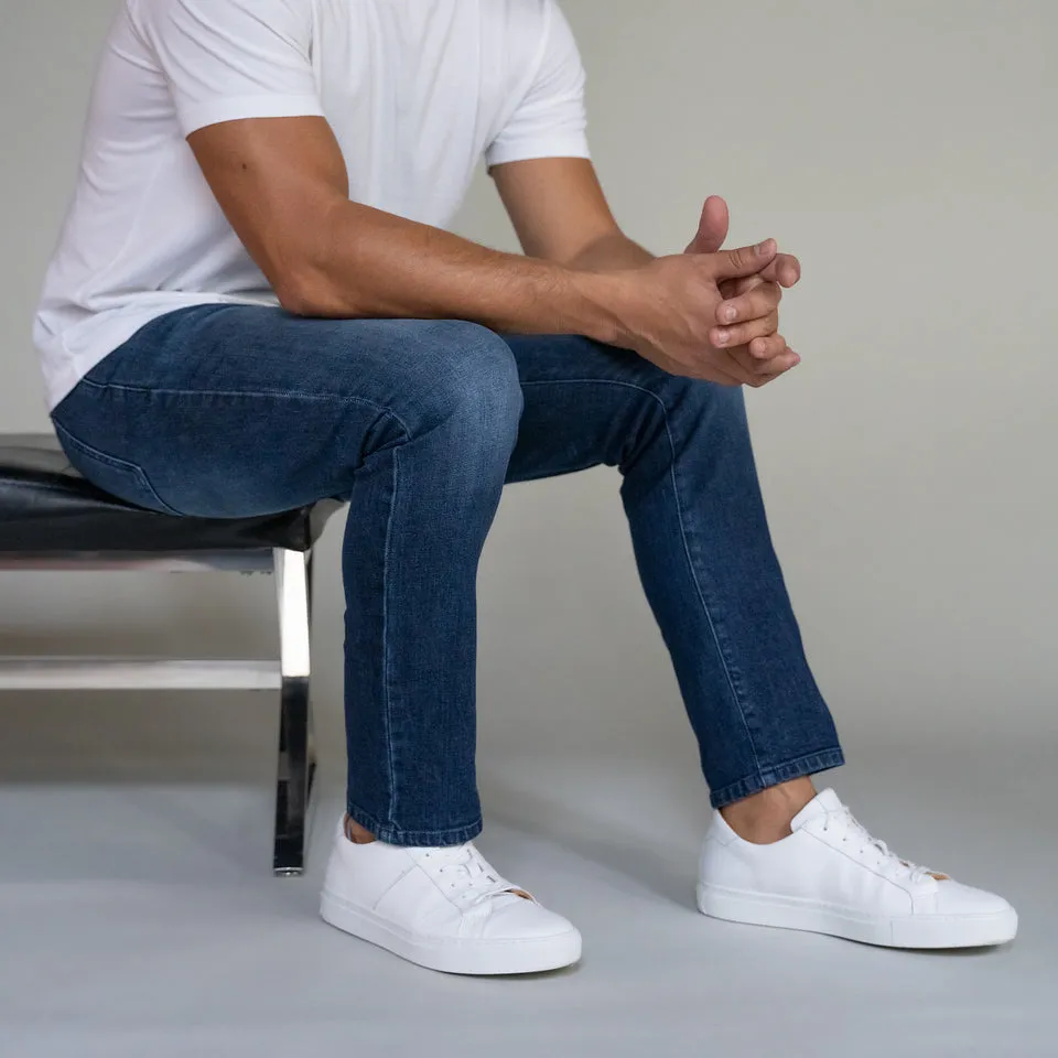 Premium Italian Denim Skinny Fit - Dark Vintage Wash
