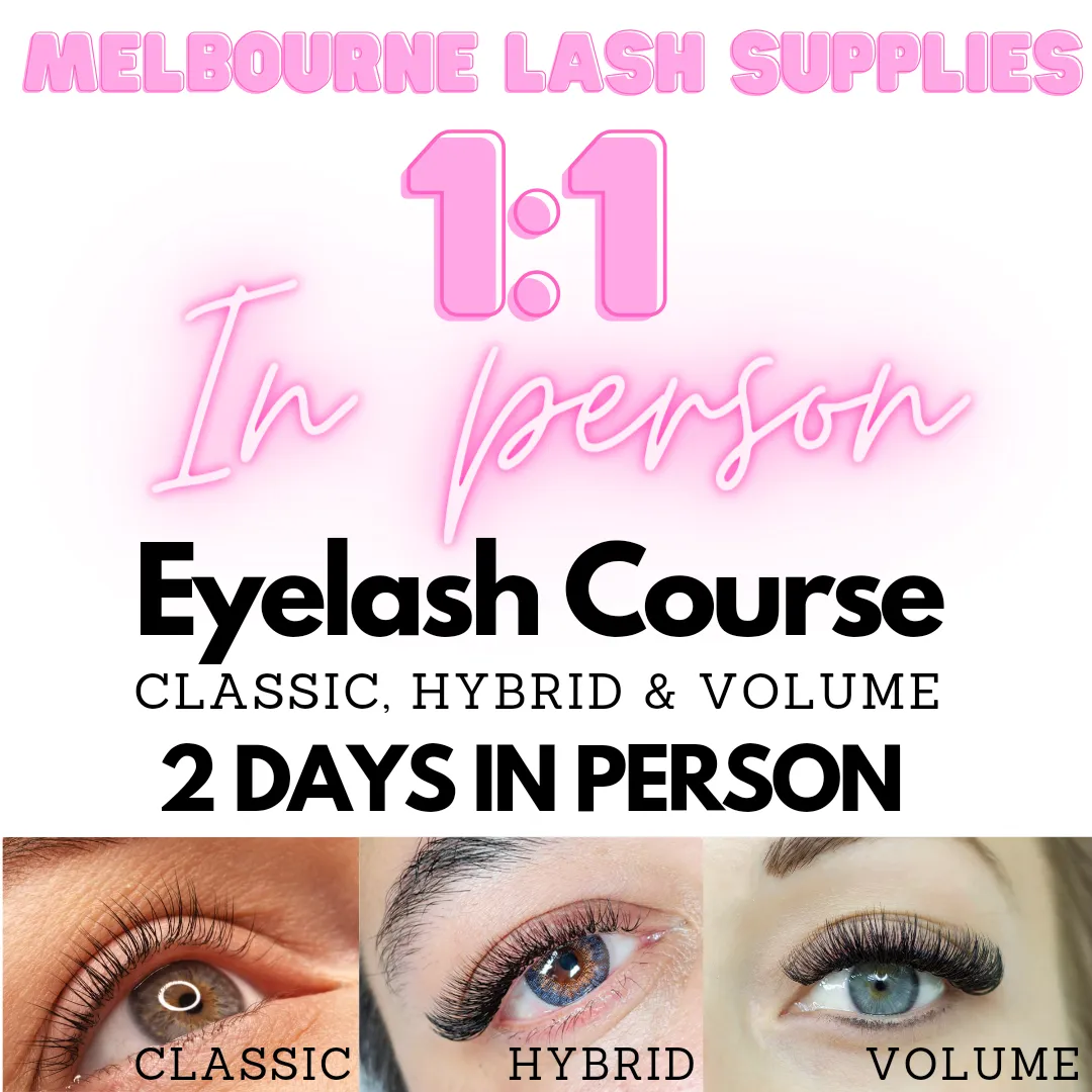 PRIVATE 1:1 IN PERSON Eyelash Training Classic, Hybrid & Premade Volume Course - with full kit