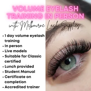PRIVATE 1:1 IN PERSON Volume Eyelash Training 1 day