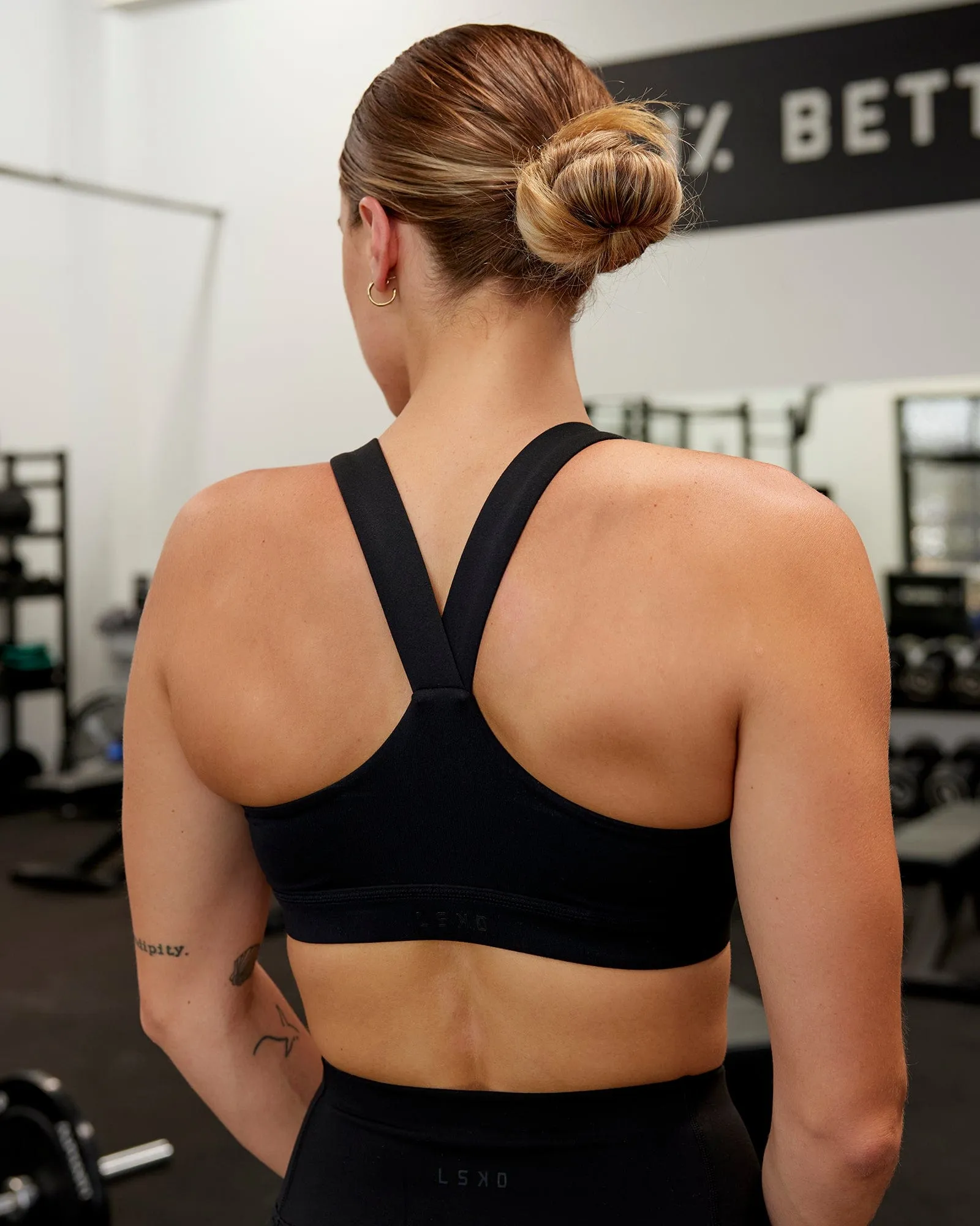 Rep Sports Bra - Black-White