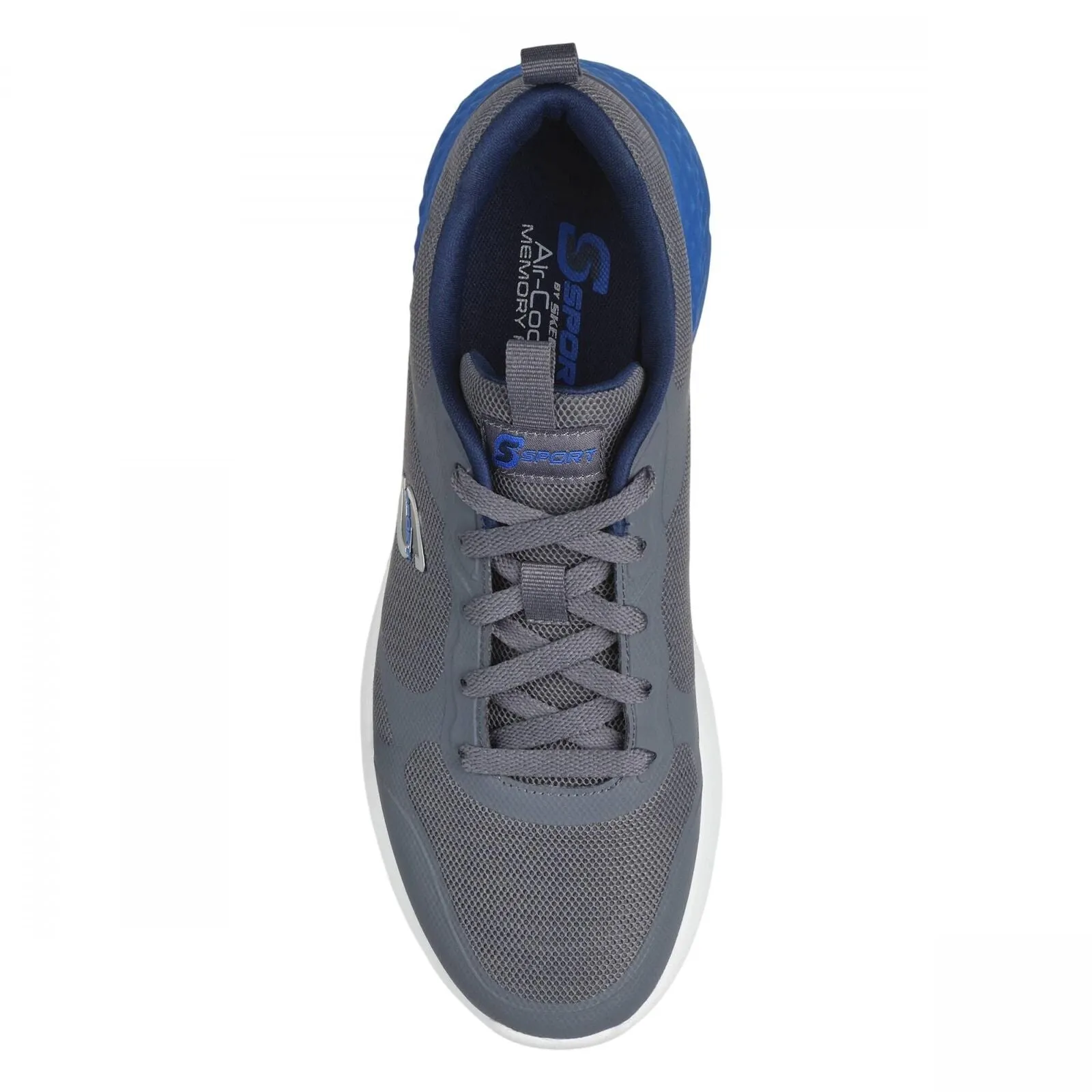 S Sport By Skechers Mens Troy Lace Up Sneakers 88421359 Gray / Blue 9