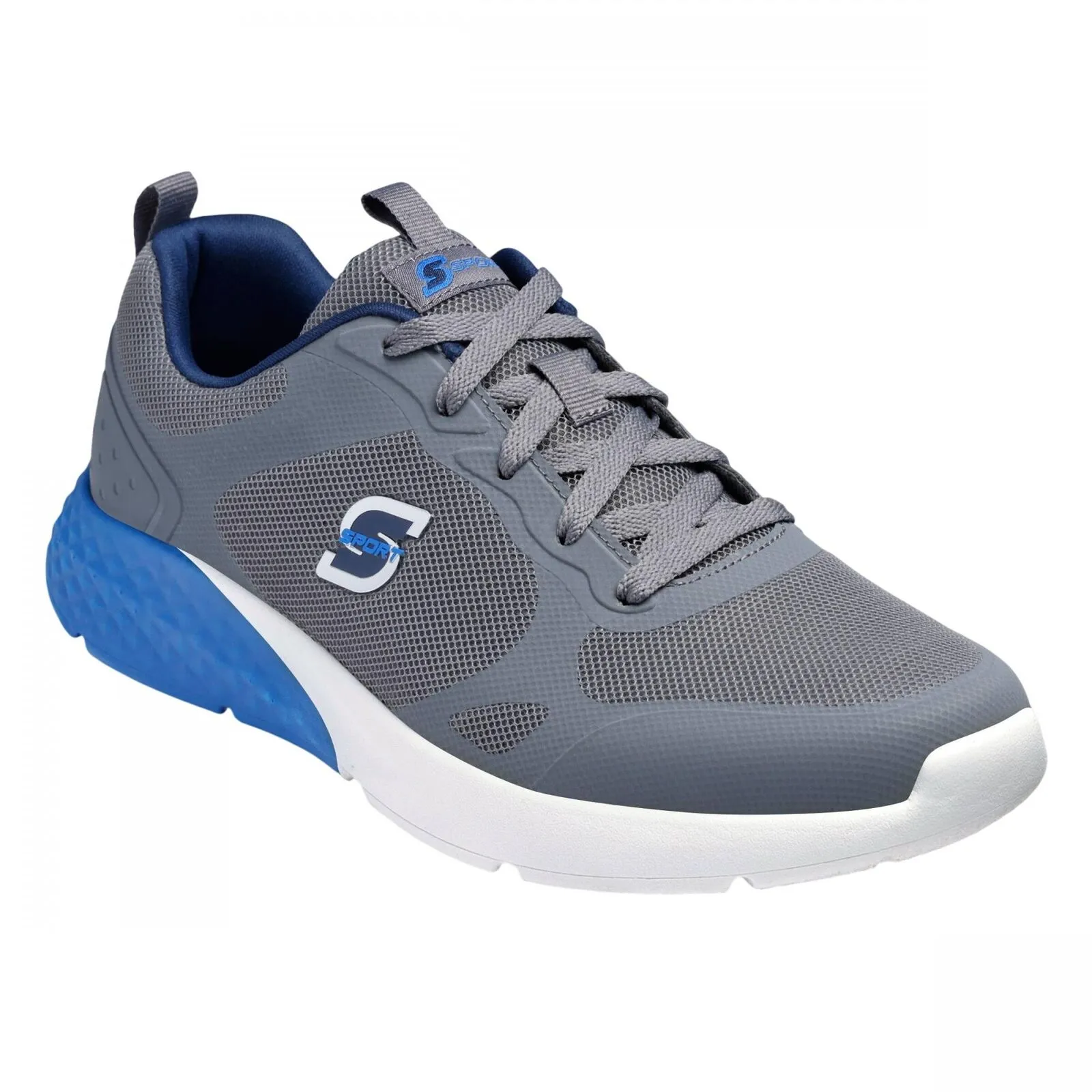S Sport By Skechers Mens Troy Lace Up Sneakers 88421359 Gray / Blue 9