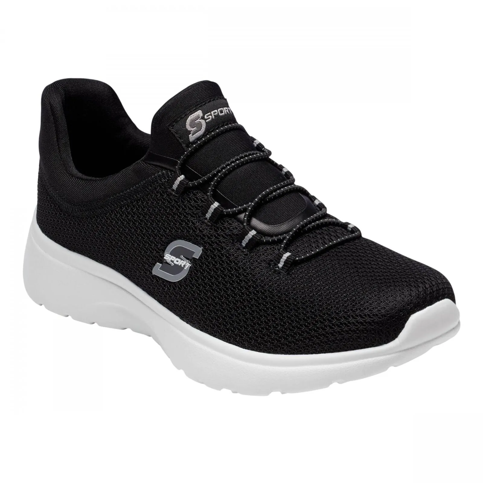 S Sport By Skechers Womens  Rummie Pull-On Sneakers 54349319 Black 6.5M