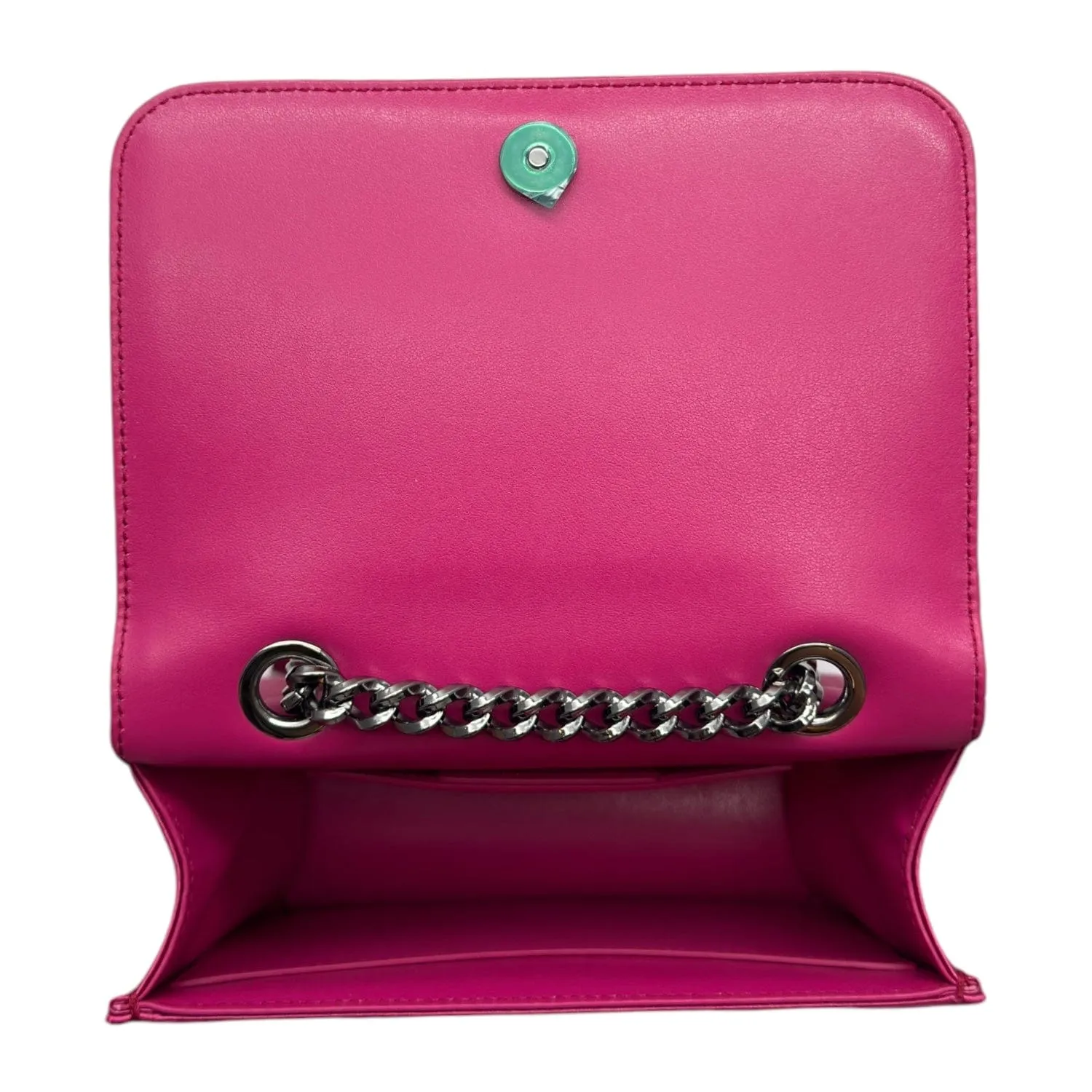 SALVATORE FERRAGAMO Mini Satin Joanne Cocktail Shoulder Bag with Crystal Embellishment - Bubble Gum Pink