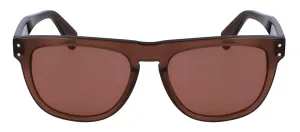 Salvatore Ferragamo SF 1111S 232 Browline Plastic Transparent Brown Sunglasses with Brown Lens