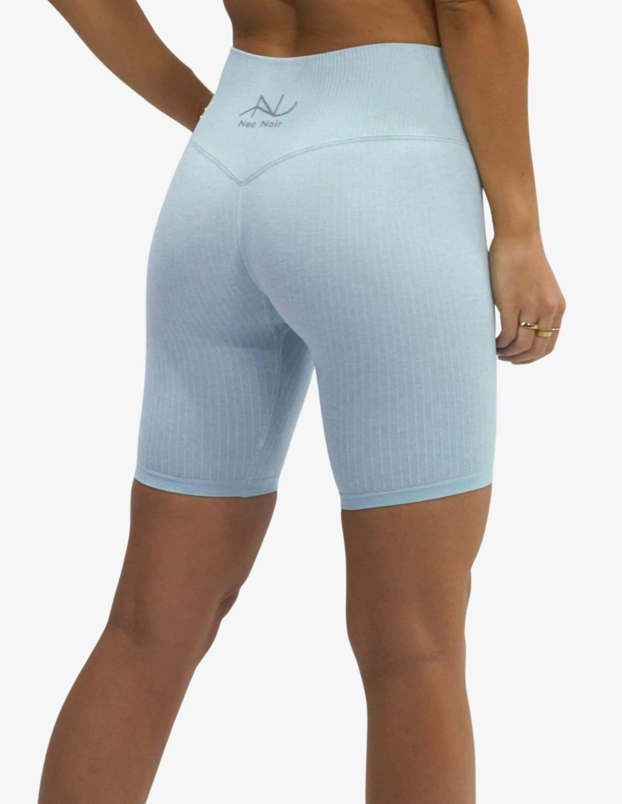 Seamless Ribbed Short Light Blue