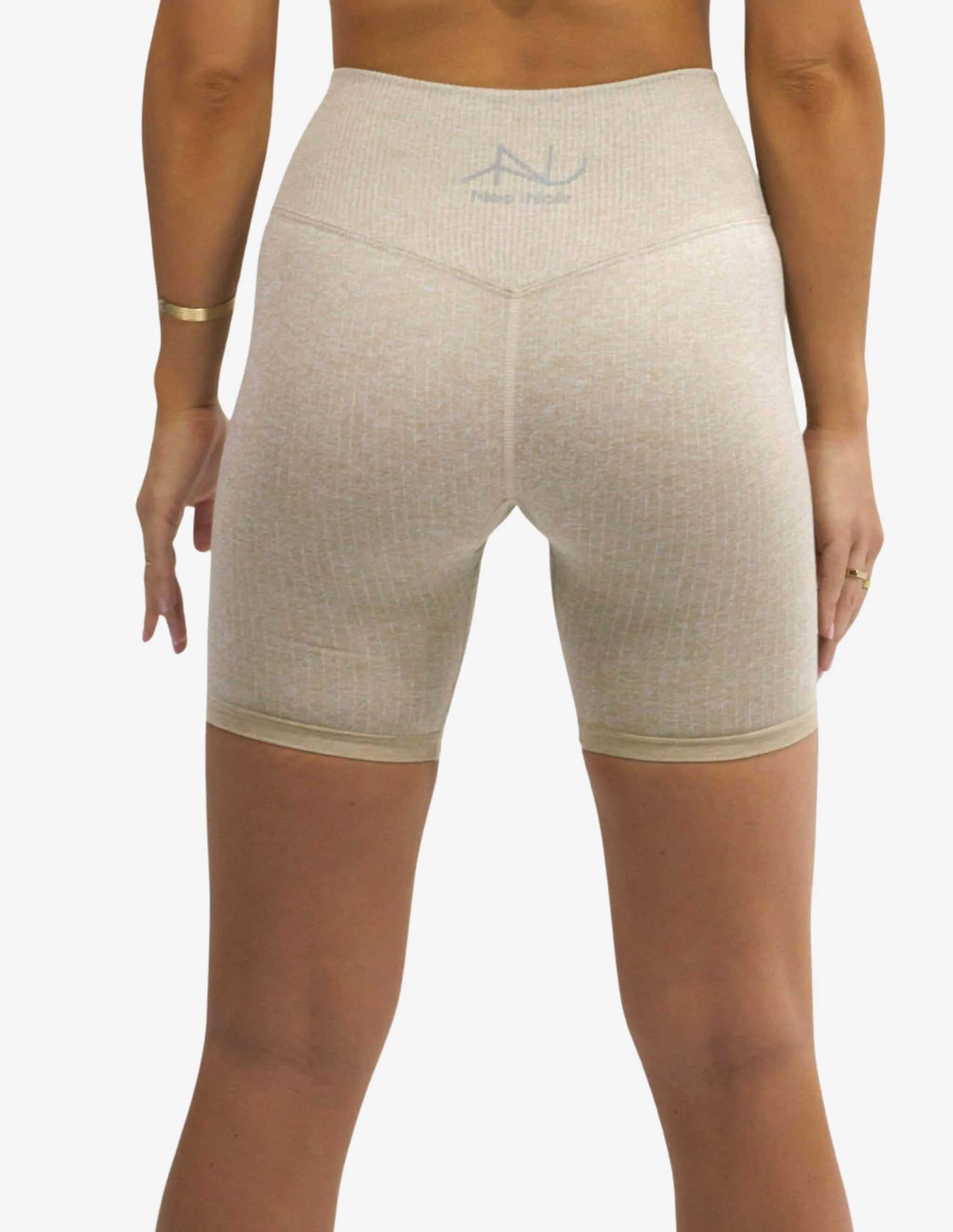 Seamless Ribbed Short Taupe