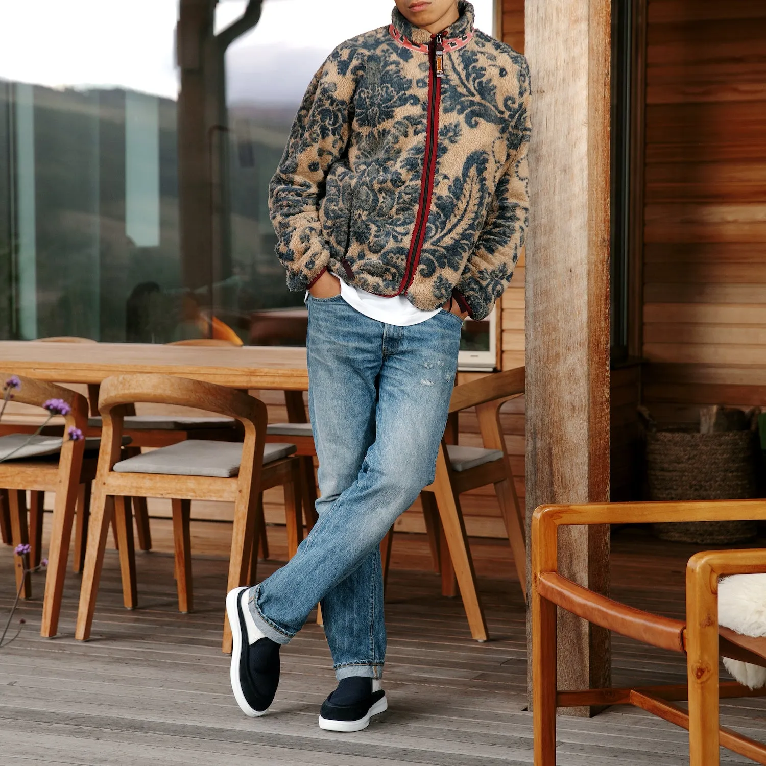 Sean Navy Slipper - Men's