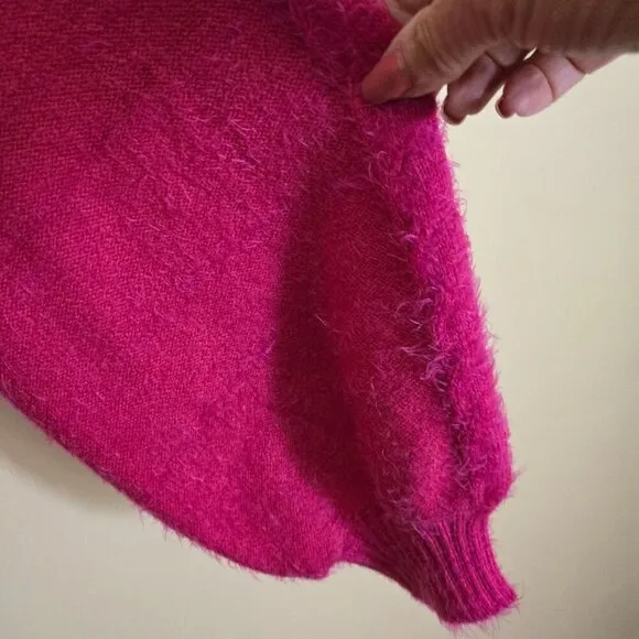 Show Me Your Mumu Vienna Sweater Pink Cozy Soft Balloon Sleeve Size M