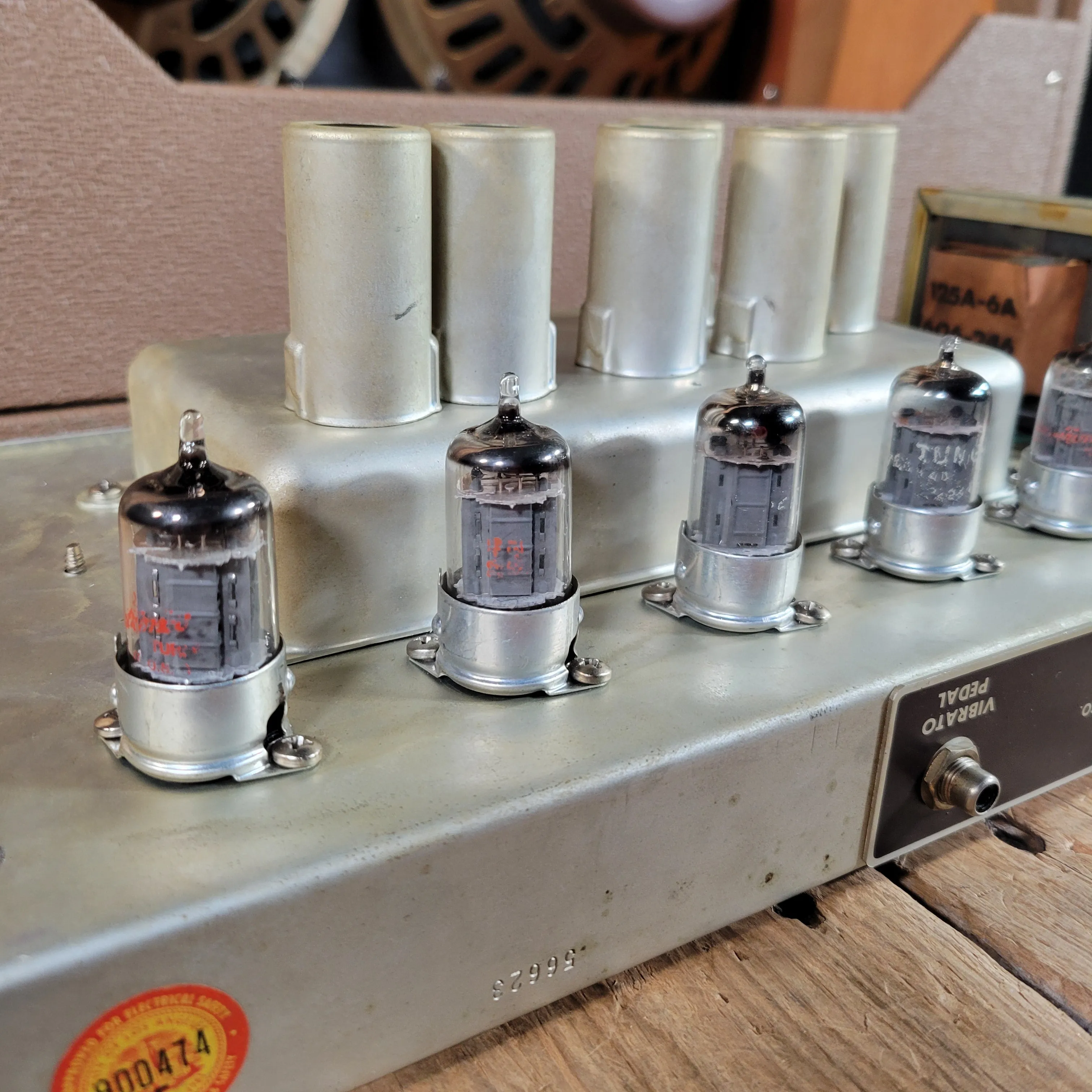 SOLD - Fender Super Amp 6GA-4 Brown Tolex Wheat Grille 1962 Serviced