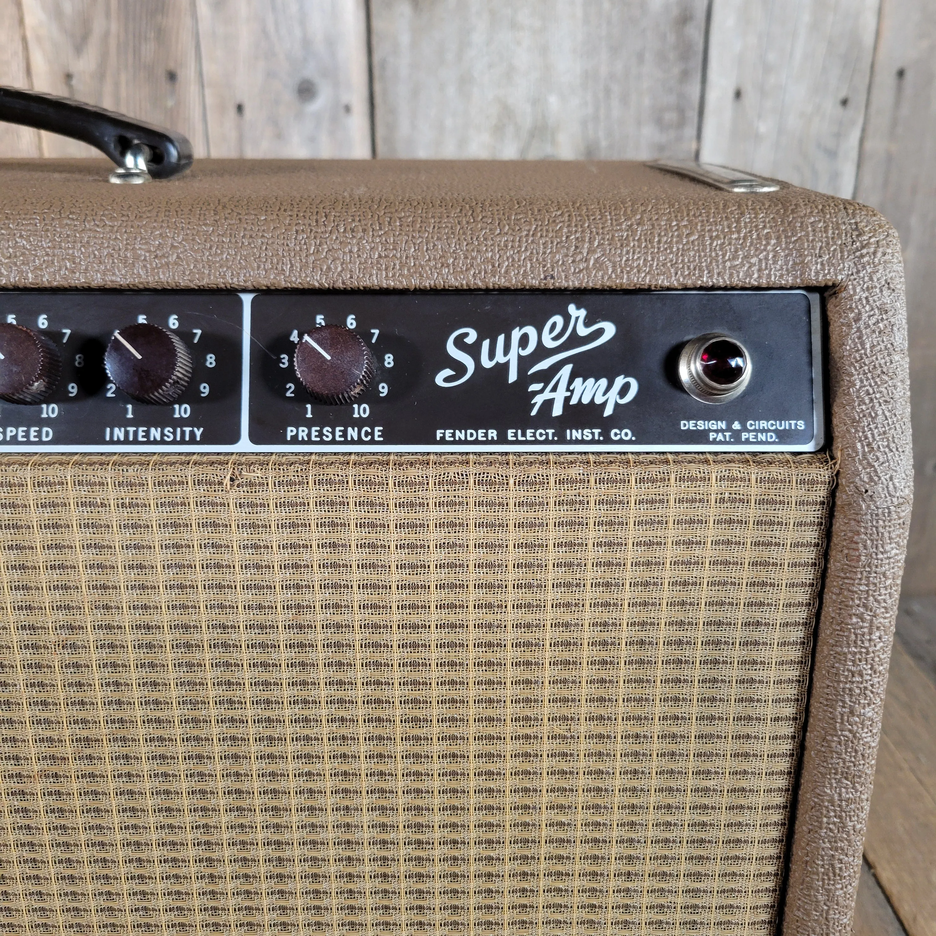 SOLD - Fender Super Amp 6GA-4 Brown Tolex Wheat Grille 1962 Serviced