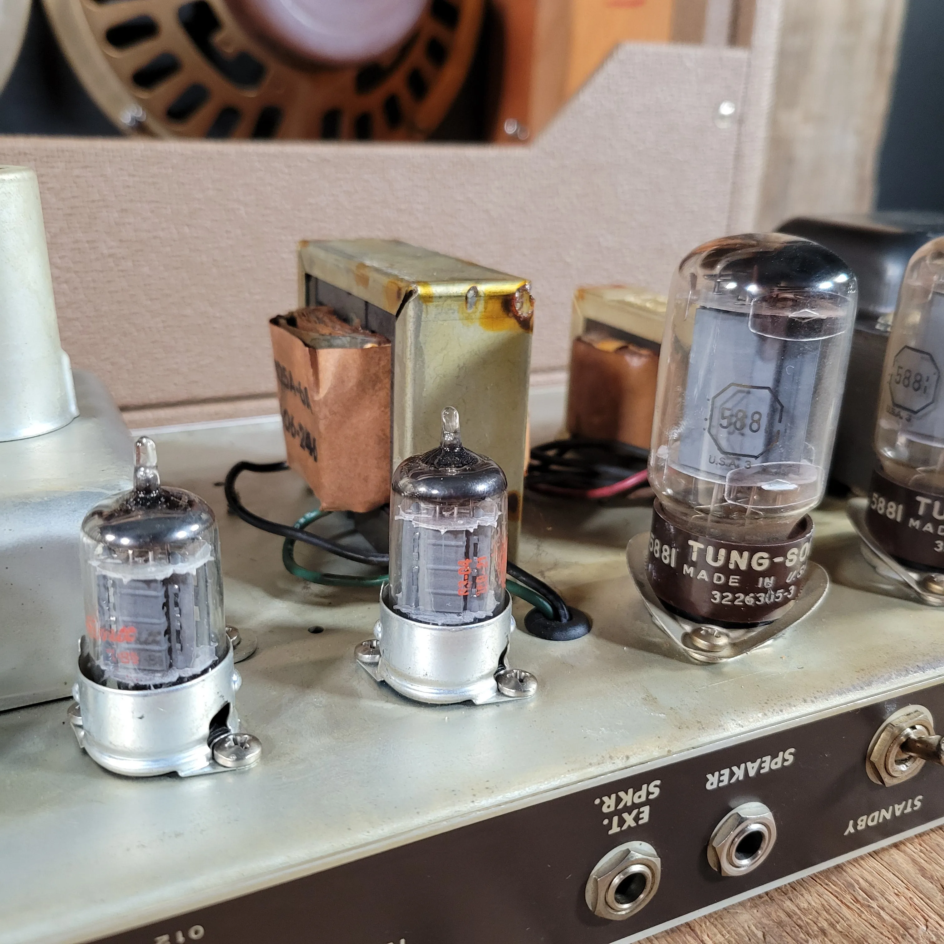 SOLD - Fender Super Amp 6GA-4 Brown Tolex Wheat Grille 1962 Serviced