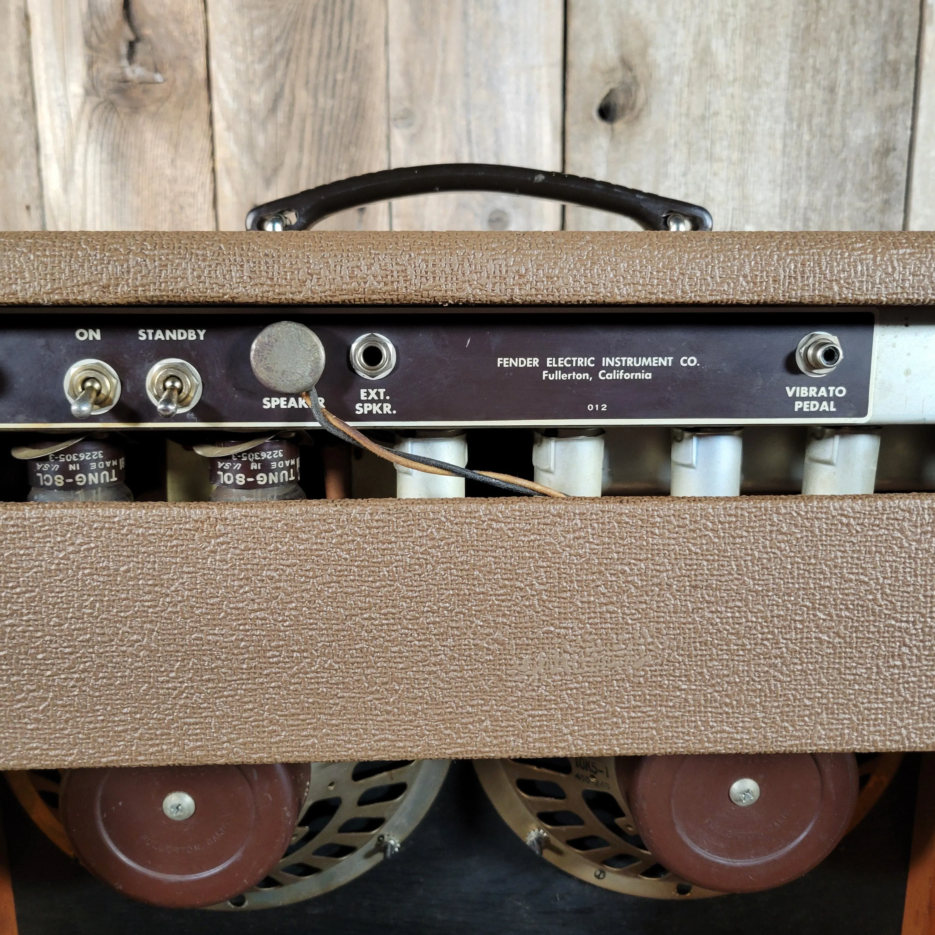 SOLD - Fender Super Amp 6GA-4 Brown Tolex Wheat Grille 1962 Serviced