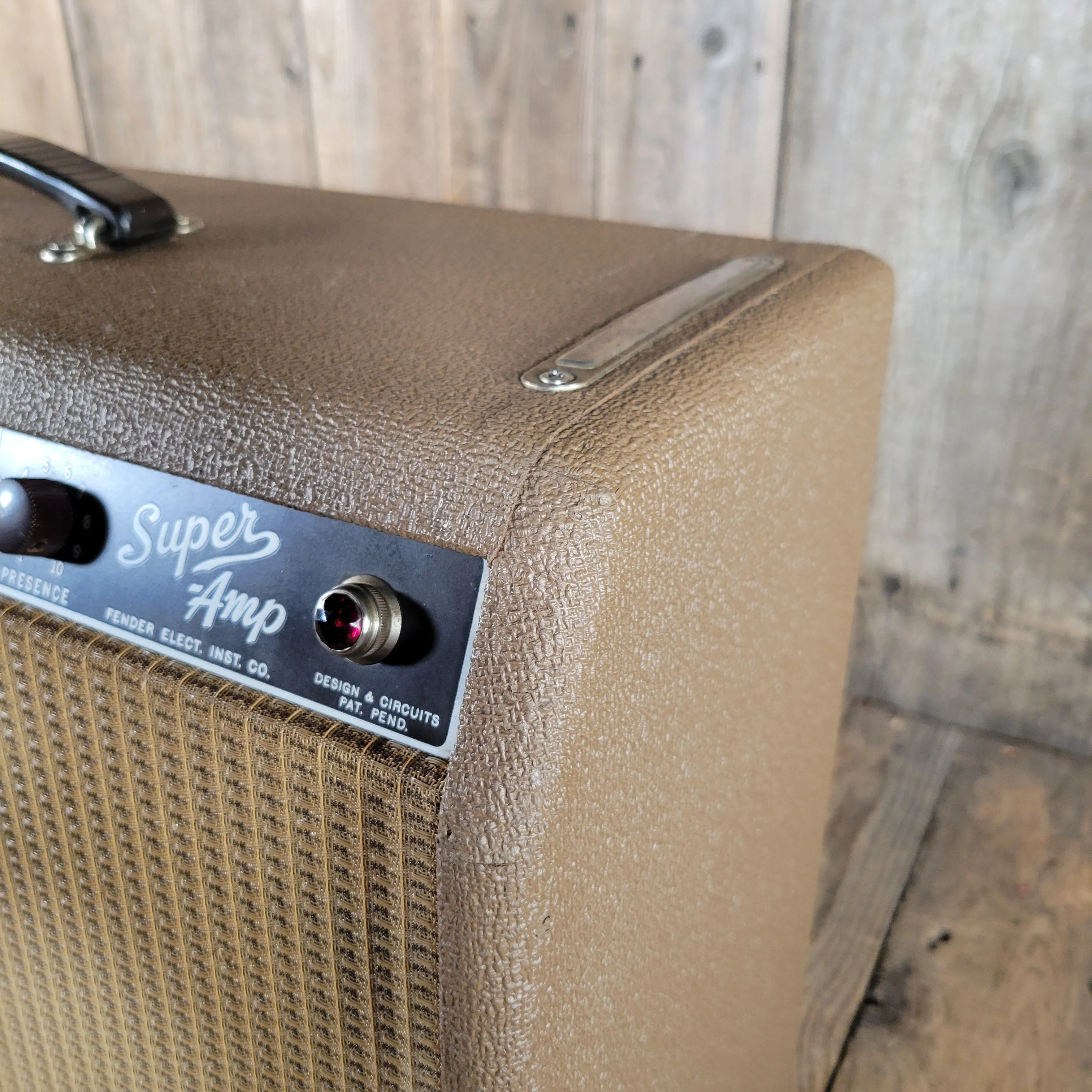 SOLD - Fender Super Amp 6GA-4 Brown Tolex Wheat Grille 1962 Serviced
