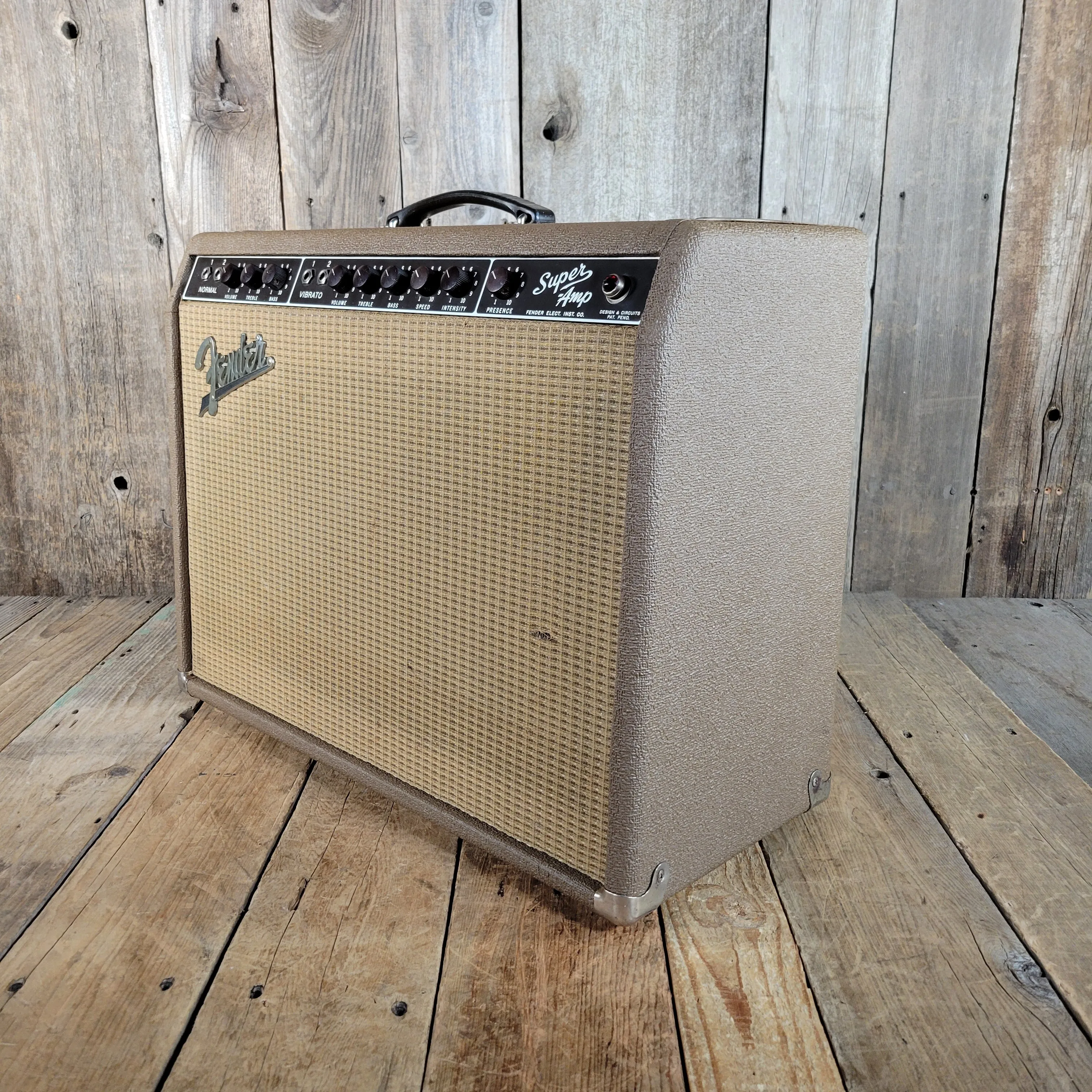 SOLD - Fender Super Amp 6GA-4 Brown Tolex Wheat Grille 1962 Serviced