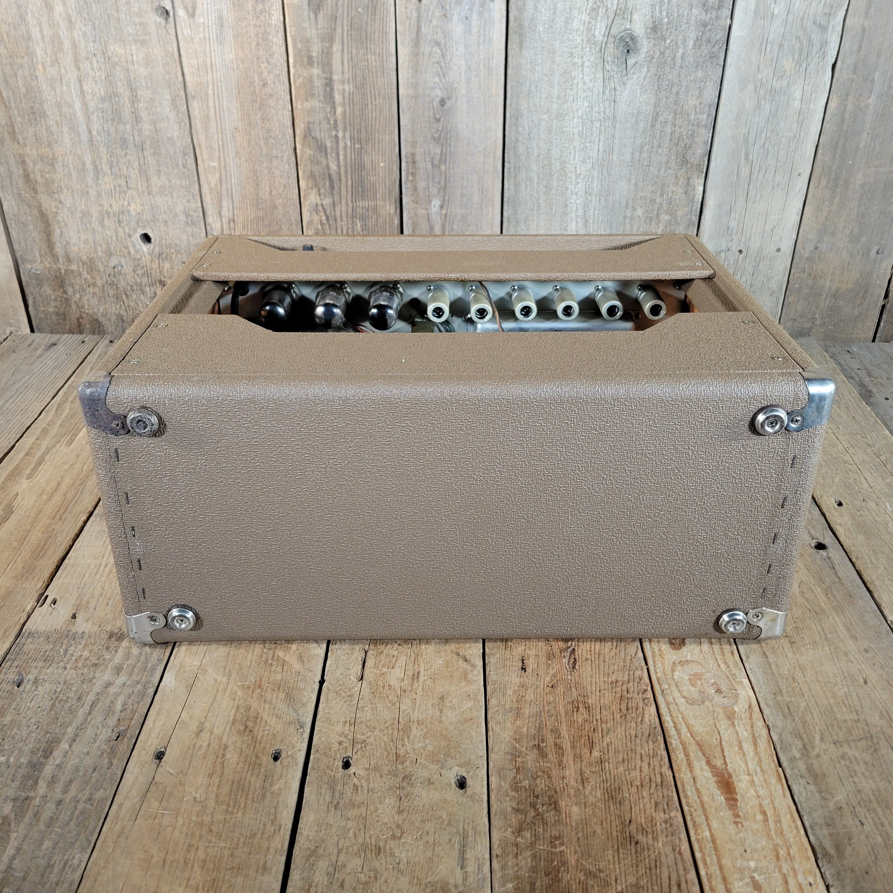 SOLD - Fender Super Amp 6GA-4 Brown Tolex Wheat Grille 1962 Serviced