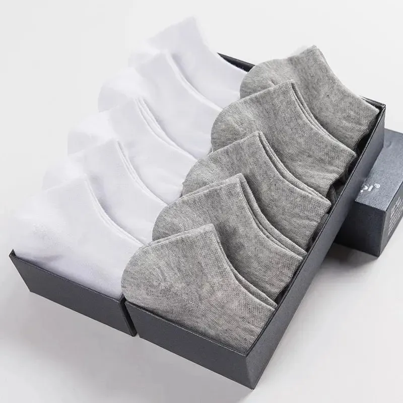 Solid Color Cotton Ankle Socks