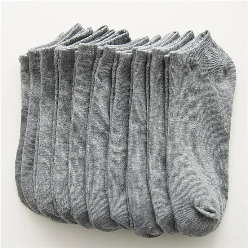 Solid Color Cotton Ankle Socks