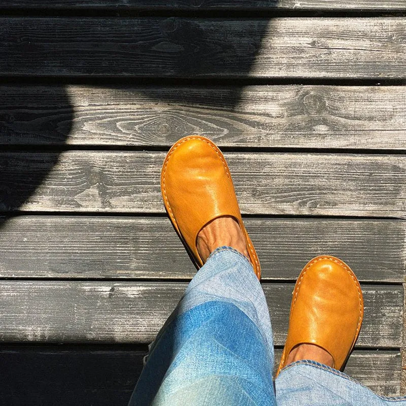 Sommerpantoffeln aus Leder