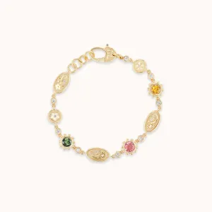 Southwestern 3 Tourmaline Chain Bracelet