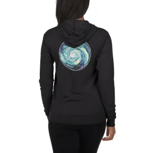 Spiral Galaxy Seed of Life Unisex zip hoodie