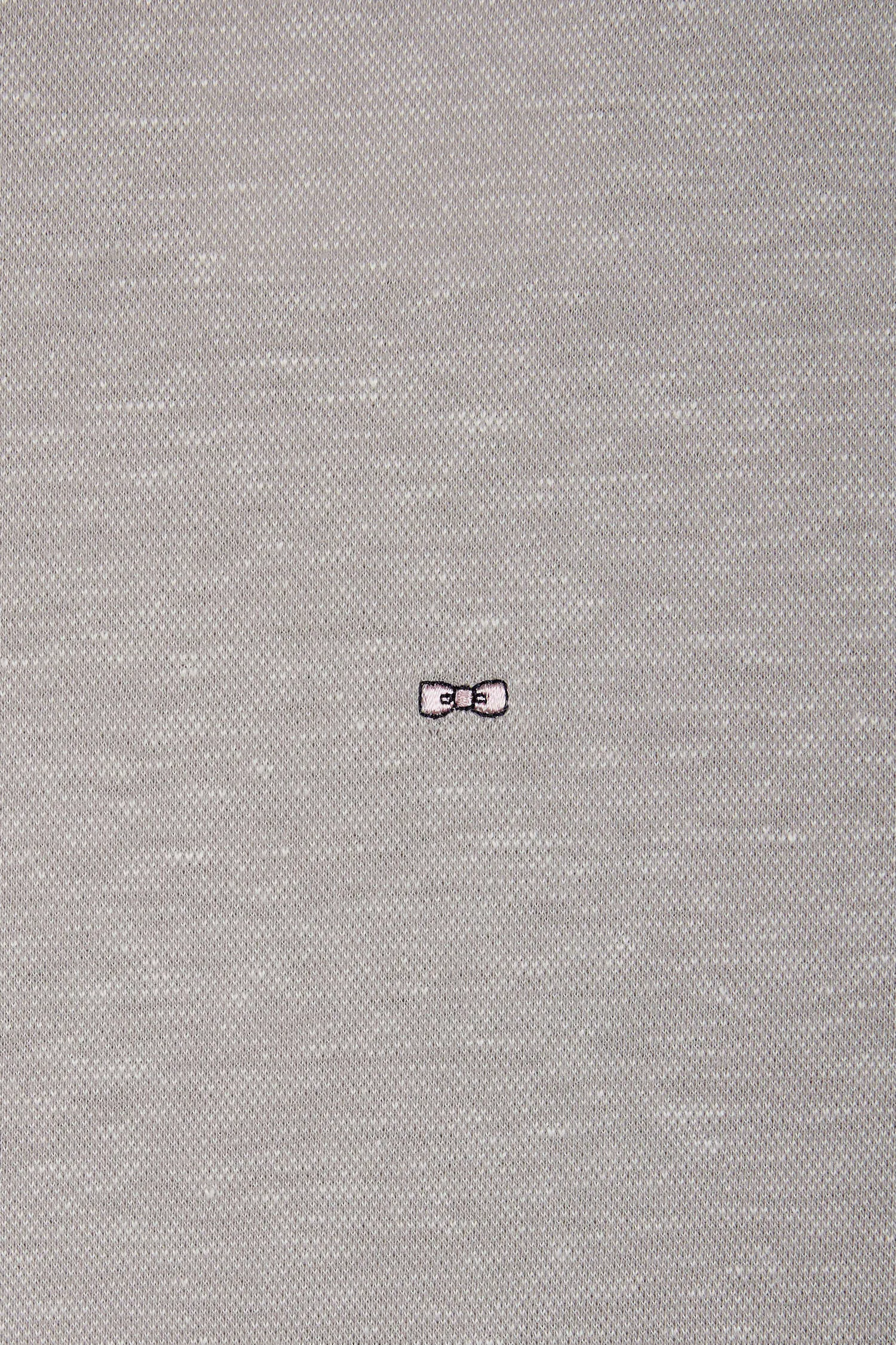 T-shirt en coton et lin gris coupe droite