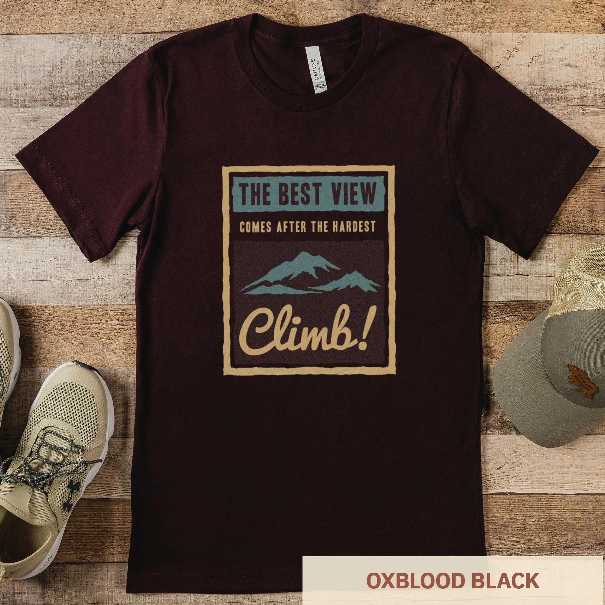 The Best View Comes After the Hardest Climb - Adult Unisex Jersey Crew Tee