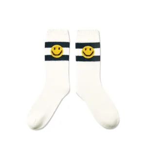 The Cashmere Blend Sock - Cream/Navy
