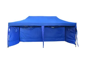 Toldo Plegable 6x3 Metros Con Paredes Azul