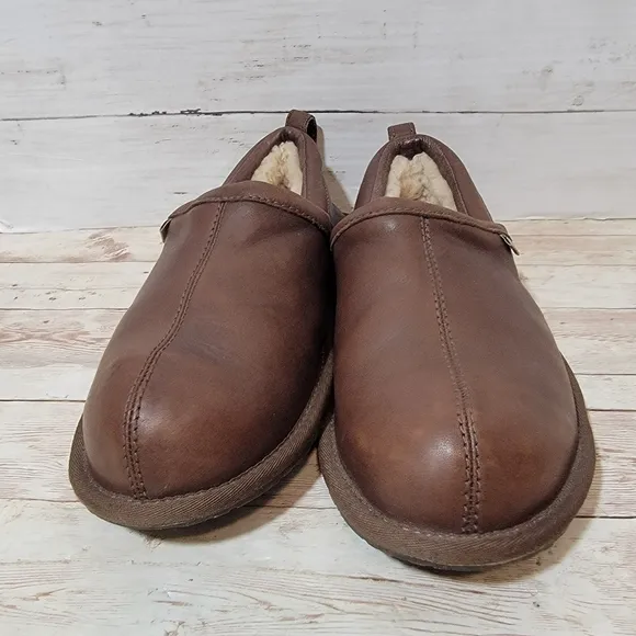 Ugg Men's Sheldon Slippers in brown leather