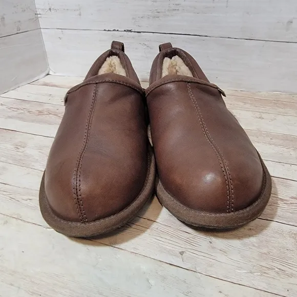 Ugg Men's Sheldon Slippers in brown leather
