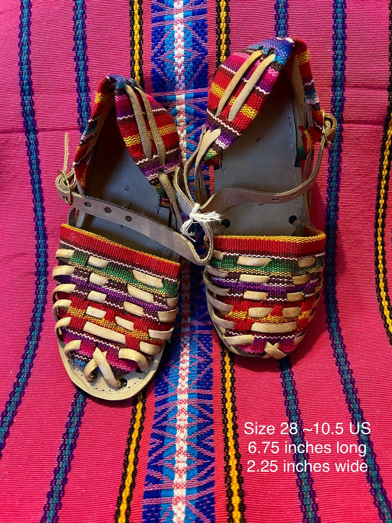 US 10.5- Kids Multicolor Huarachas- Huarachas para niñxs