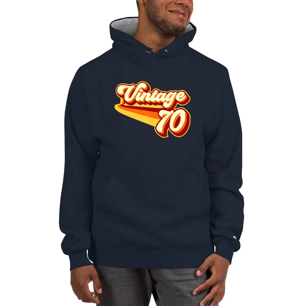 Vintage 1970 Warm Retro Lines Champion Hoodie