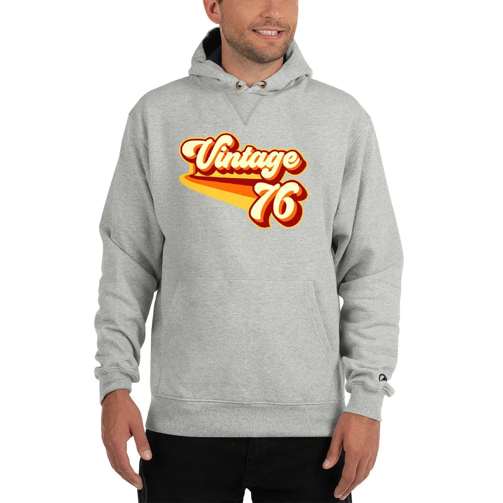 Vintage 1976 Warm Retro Lines Champion Hoodie