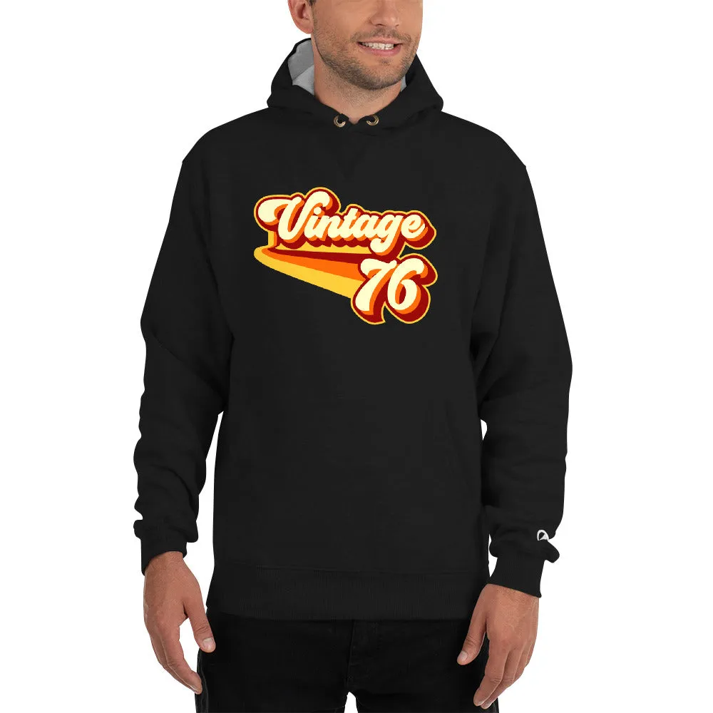 Vintage 1976 Warm Retro Lines Champion Hoodie