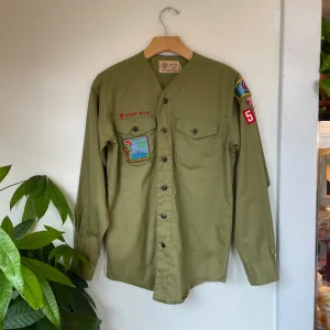 Vintage 70s BSA official shirt with patches // Small Medium (HT2339)