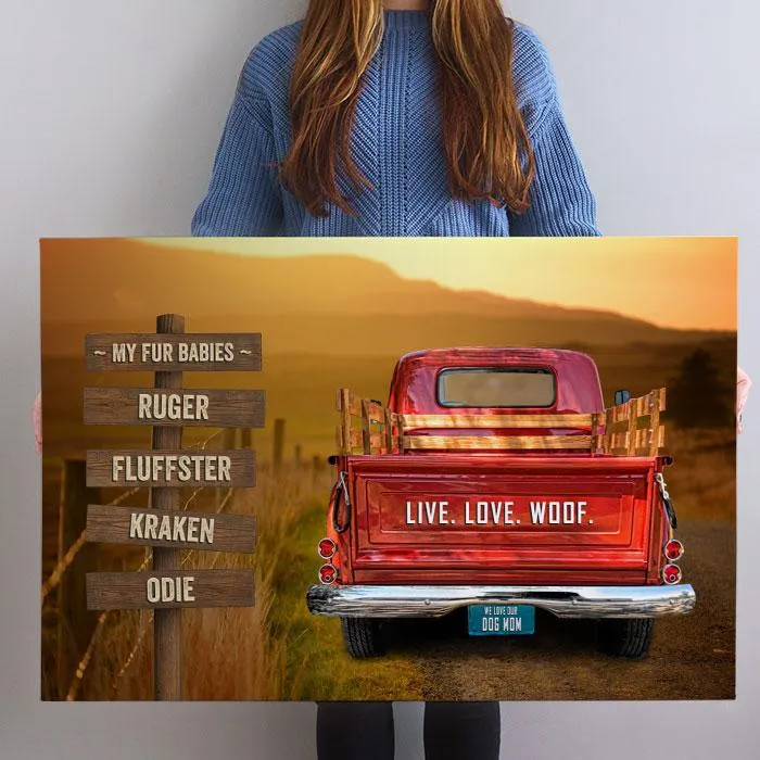 Vintage Truck Personalized Name Sign Canvas Custom Wall Art