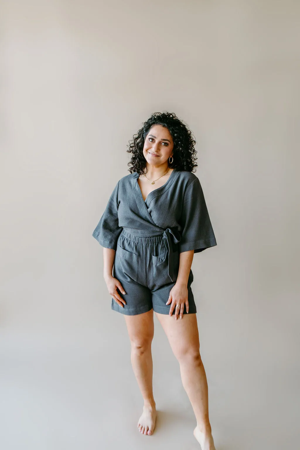 Waffle Romper Robe