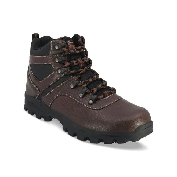 WEATHERPROOF VINTAGE Mens Brown 1&quot; Platform Jasper Block Heel Hiking Boots 12 M