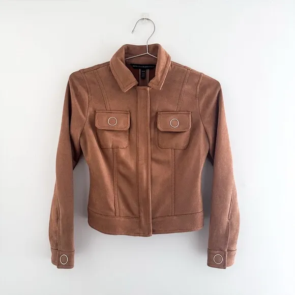 White House Black Market Faux Suede Jacket